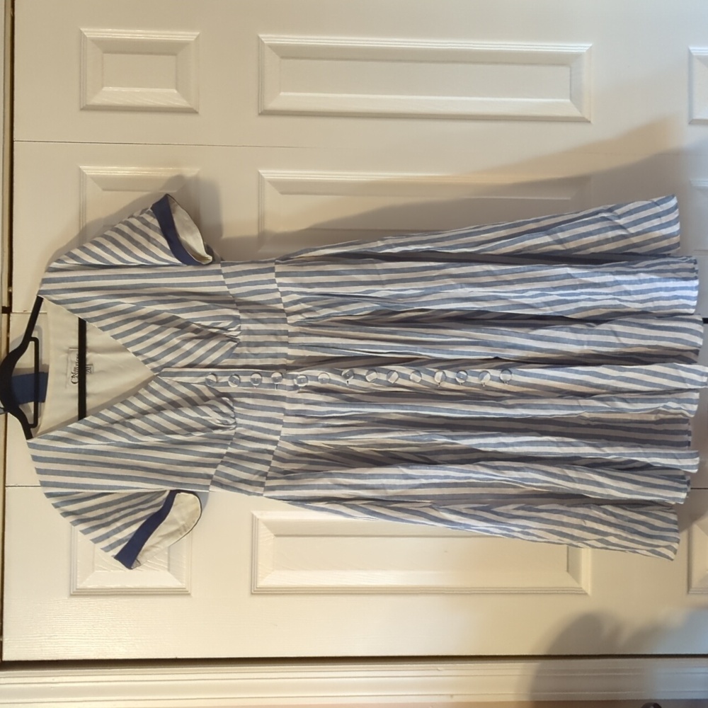 Miss Candyfloss Blue and White Striped Dress 2xl